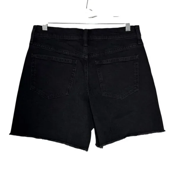 J. Crew Mid-Length Denim Shorts Black Size 27 Jean Shorts Stretchy - Picture 4 of 11